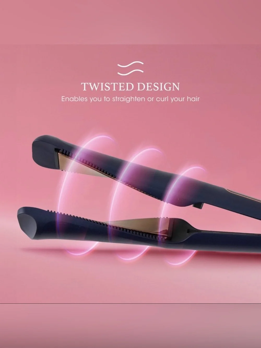 Badgley Mischka Twisted 2-In-1 Flat/Curling Styling Iron